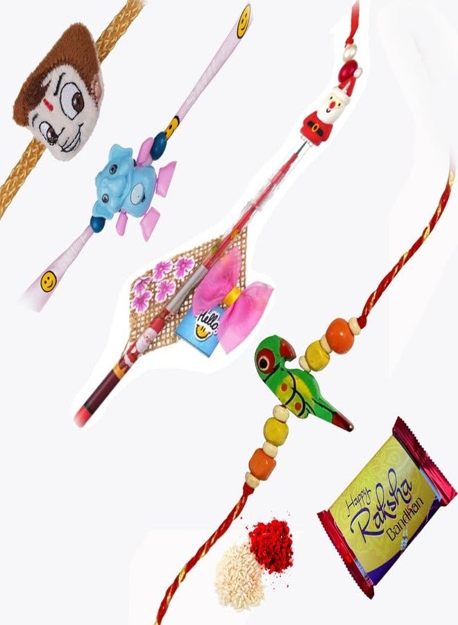 iinfinize Charming Rakhi Set Surprise Unique Collection For Little Ones Bhai Brother Sister Raksha Bandhan Delight With Roli Chawal - Image 2